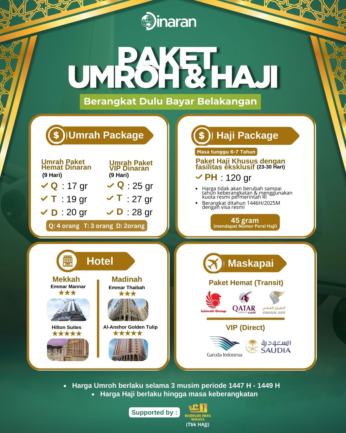 Promotional image for Umroh & Haji Premium Package